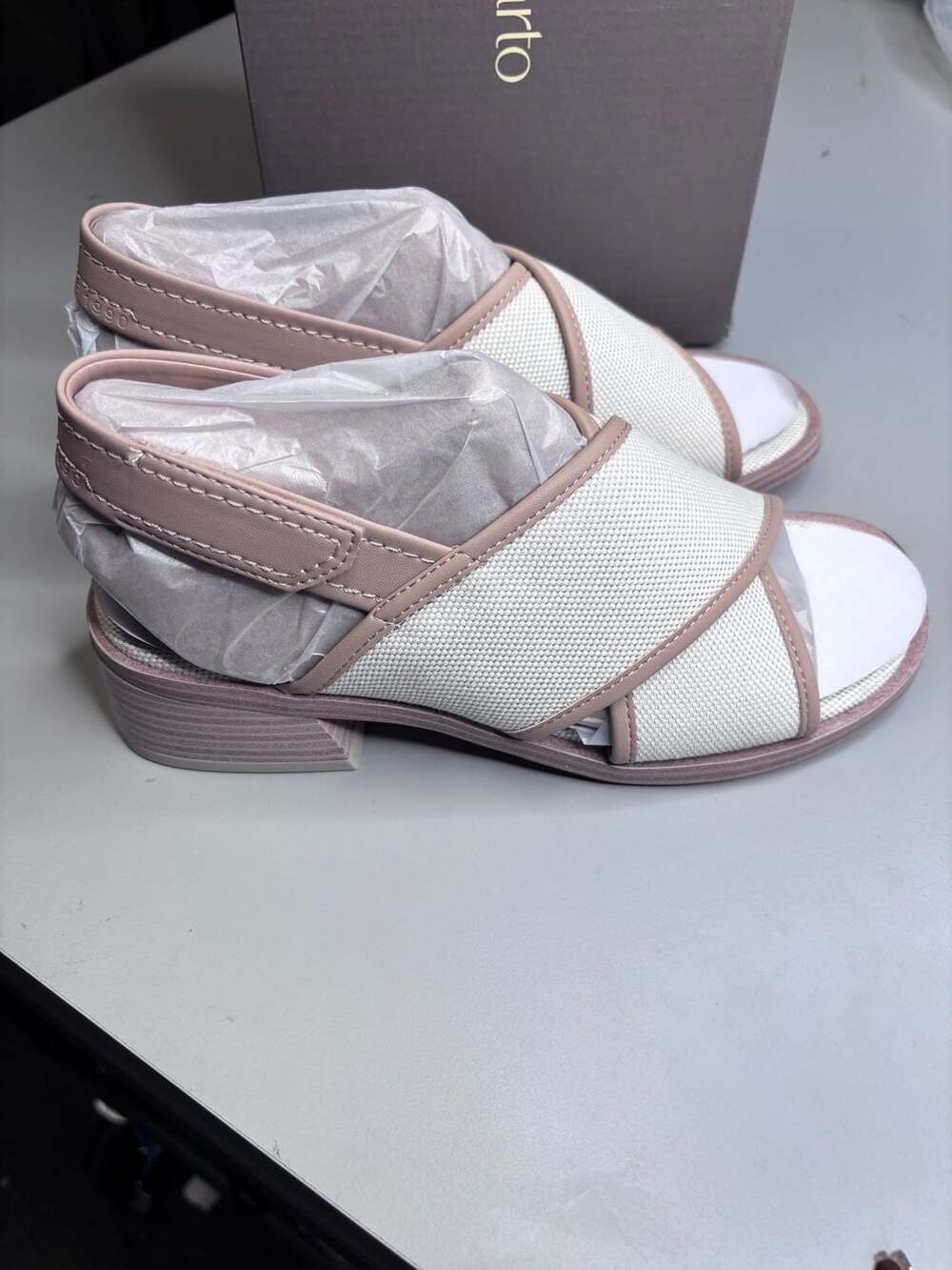 Franco Sarto L-Silvie2 Slingback Block Heel Sandals size 7